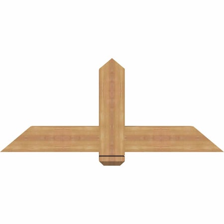 Ekena Millwork Eugene Smooth Timber Gable Bracket, Western Red Cedar, 48"W x 20"H x 5 1/2"D x 5 1/2"F, 10/12 Pitch GBW048X20X0606EUG00SWR